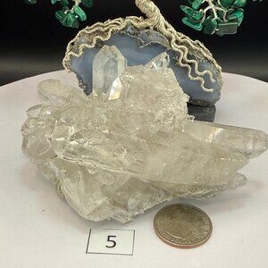 Clear Quartz Cluster 307g Sparkly Druzy Crystal Specimen  Brazil Raw 5